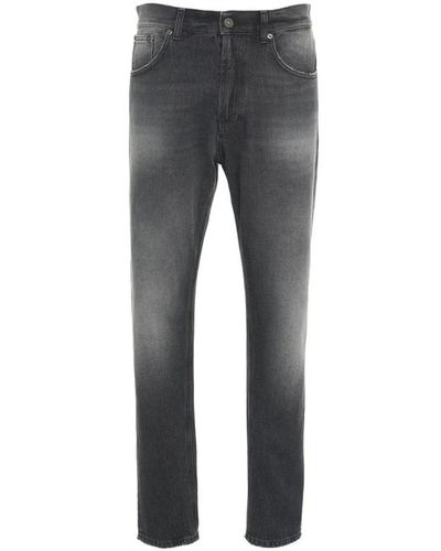 Dondup Italienische jeans mit logo-applikation - Grau