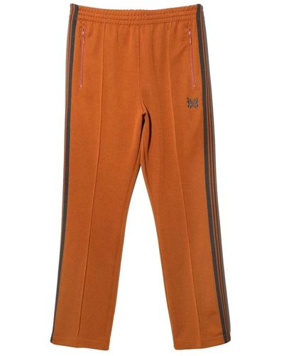 Needles Trousers > sweatpants - Orange