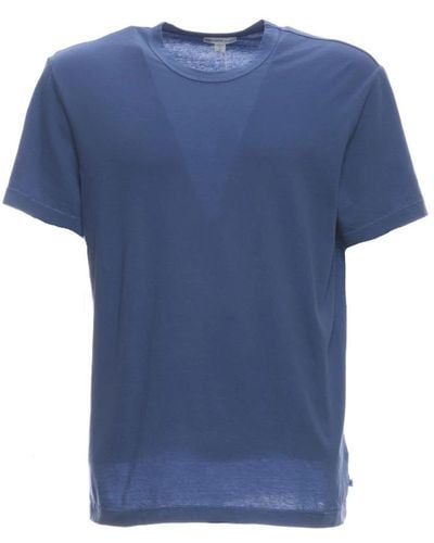 James Perse T-shirt Mlj3311 Elbp 3 - Blue