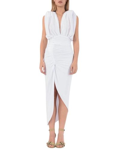 ACTUALEE Midi Dresses - White