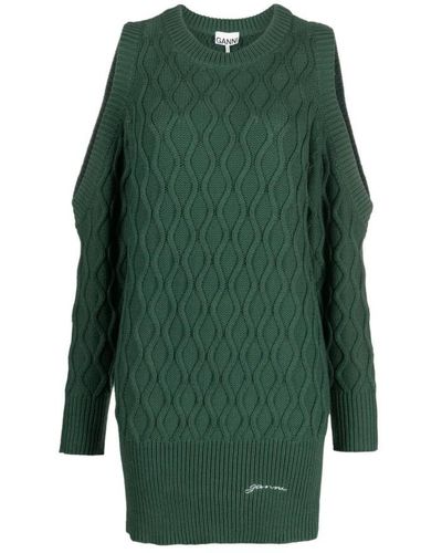 Ganni Knitted Dresses - Green