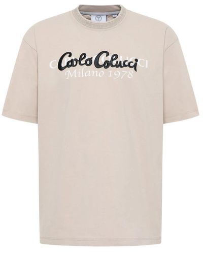 carlo colucci Oversize T-Shirt De Stafeni - Natur