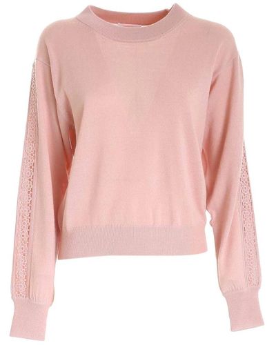 See By Chloé Round-neck knitwear - Rosa
