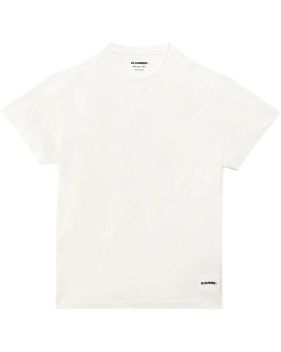 Jil Sander Set di 3 t-shirt bianche - Bianco