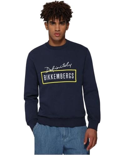 Bikkembergs Navy regular pull sweater - Blau