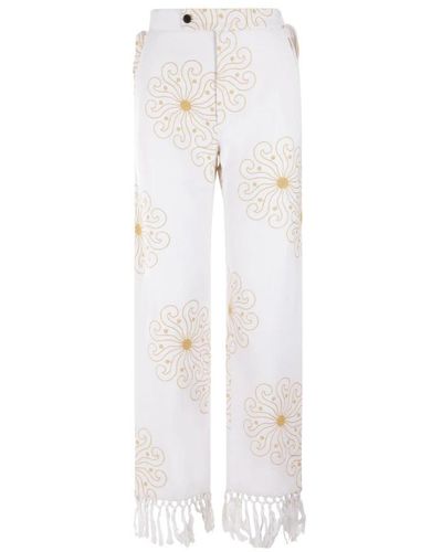 Bode Straight Trousers - White