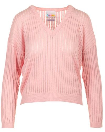 Crush Rosa pullover yang chill v - Pink