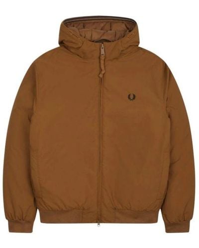 Fred Perry Winter Jackets - Brown