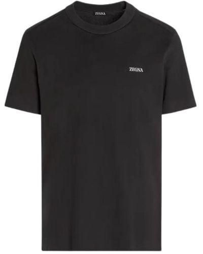 ZEGNA Schwarze t-shirts und polos