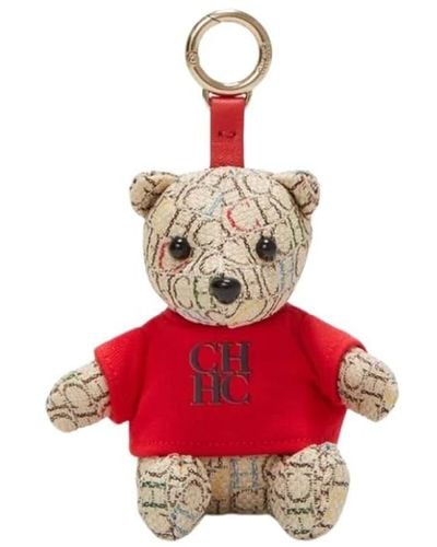 Carolina Herrera Chiribitas teddy bear charm shirt - Rosso