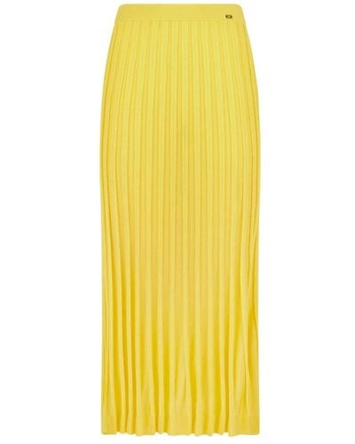 Elisabetta Franchi Midi Skirts - Yellow