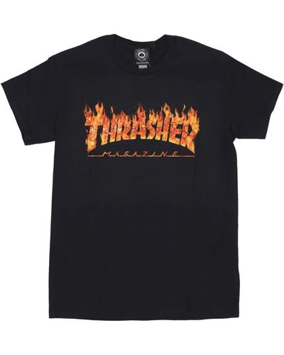 Thrasher Schwarzes inferno tee streetwear