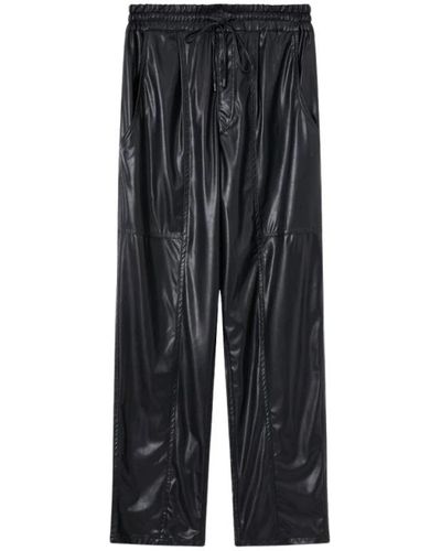 Isabel Marant Leather trousers - Schwarz