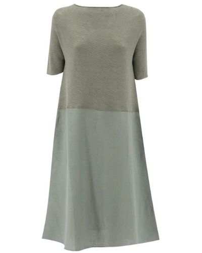 Le Tricot Perugia Midi Dresses - Grey