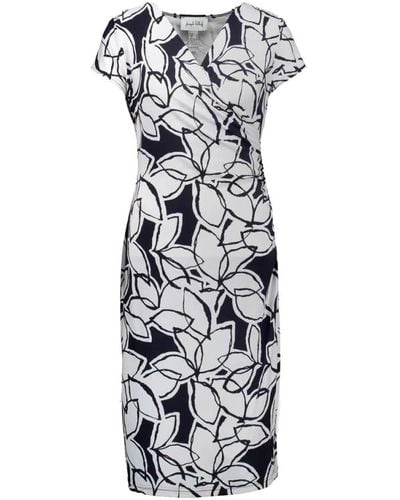 Joseph Ribkoff Elegante vestito midi con stampa floreale - Bianco