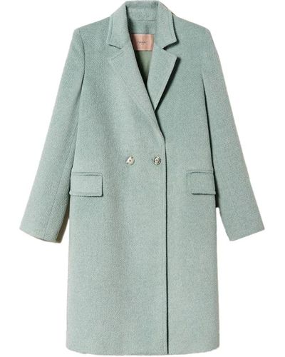 Twin Set Coats > single-breasted coats - Bleu