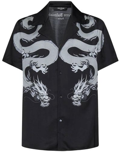 Balmain Shirts > short sleeve shirts - Noir