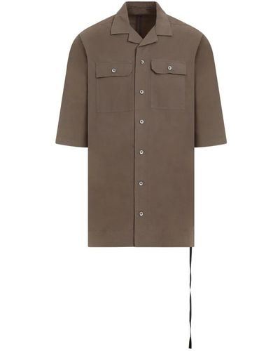 Rick Owens Short Sleeve Shirts - Brown