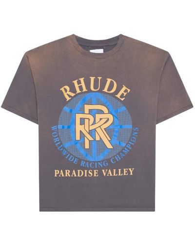 Rhude Vintage Grey Paradise Valley Tee - Grau