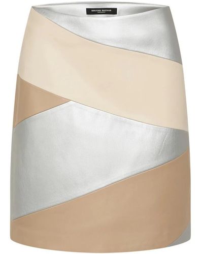 Bruuns Bazaar Elegante falda veganibbfura rayas - Blanco