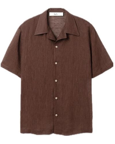 Séfr Short Sleeve Shirts - Brown