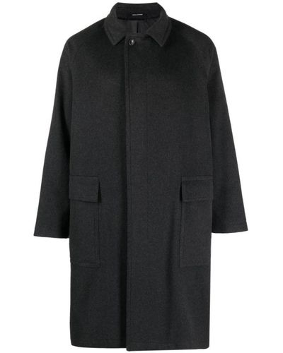 Tagliatore Single-Breasted Coats - Black