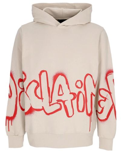 DISCLAIMER Großes logo hoodie safari streetwear - Rot