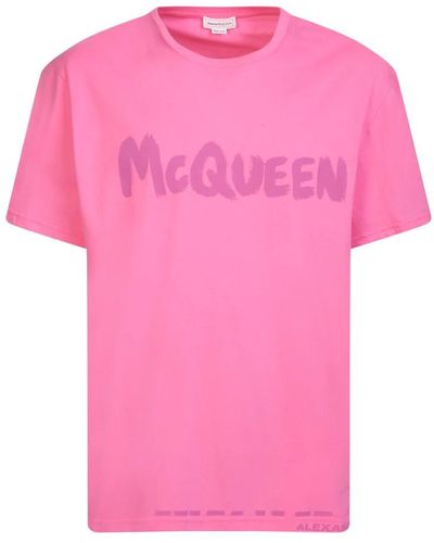 Alexander McQueen T-Shirts - Pink