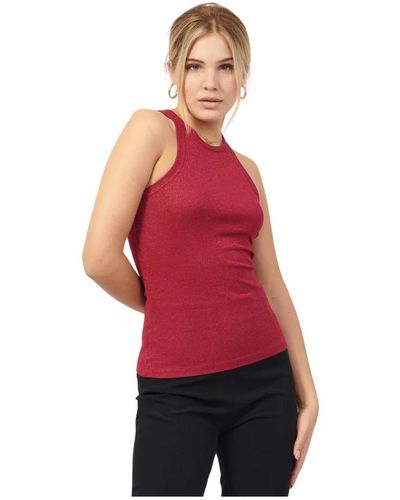 BOSS Conjunto de camisetas sin mangas slim fit brillantes - Rojo