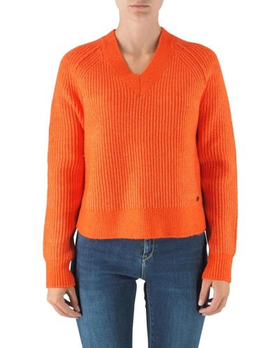 Replay V-Neck Knitwear - Orange