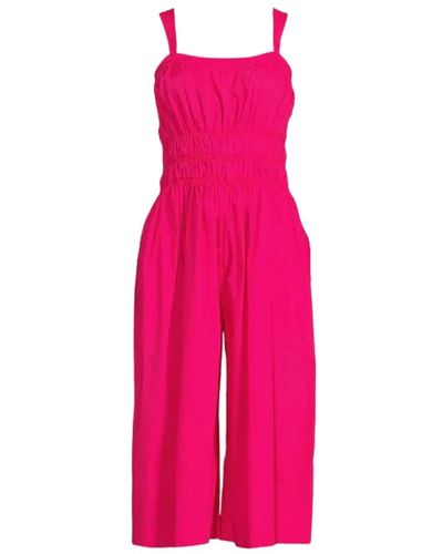 Pinko Baumwoll-jumpsuit mit elastischem oberteil o - Pink