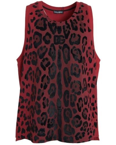 Dolce & Gabbana Sleeveless Tops - Red