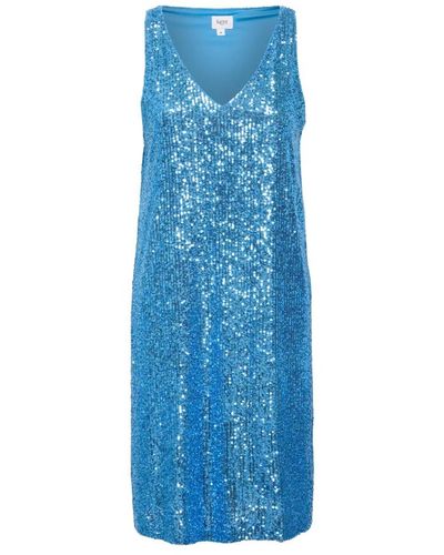 Saint Tropez Vestido de lentejuelas escote en v provence - Azul