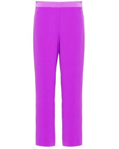 Twin Set Straight Trousers - Purple
