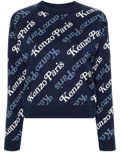 KENZO Round-Neck Knitwear - Blue