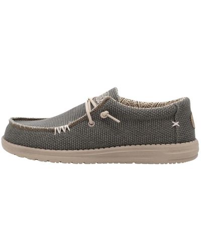 Hey Dude Shoes > flats > laced shoes - Gris
