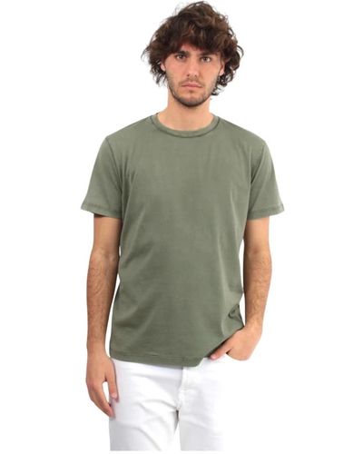 Roberto Collina Grünes t-shirt mit rundhalsausschnitt