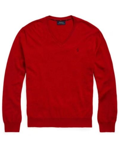 Polo Ralph Lauren Knitwear > v-neck knitwear - Rouge