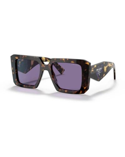 Prada Quadratische sonnenbrille schildpatt violett - Lila