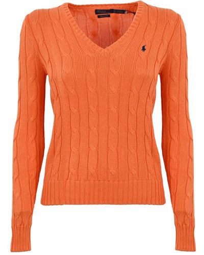 Ralph Lauren V-Neck Knitwear - Orange
