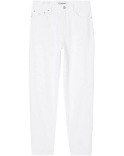 Calvin Klein Trousers > slim-fit trousers - Blanc