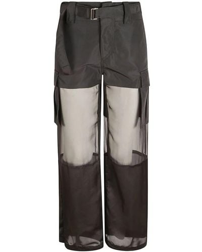 Sacai Straight Trousers - Grey