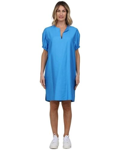 ROSSO35 Short Dresses - Blue