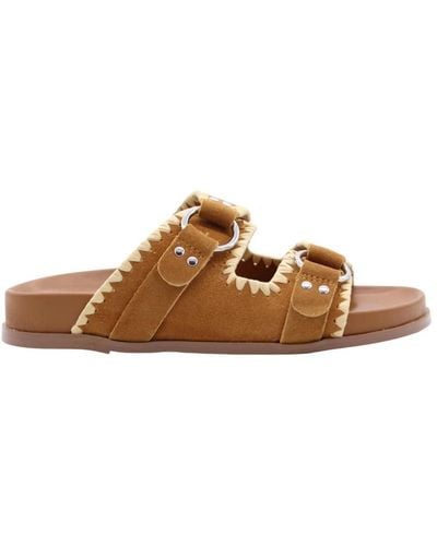 Bibi Lou Shoes > flip flops & sliders > sliders - Marron