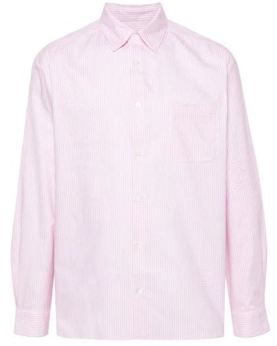 A.P.C. Rosa gestreiftes hemd mit klassischem kragen - Pink