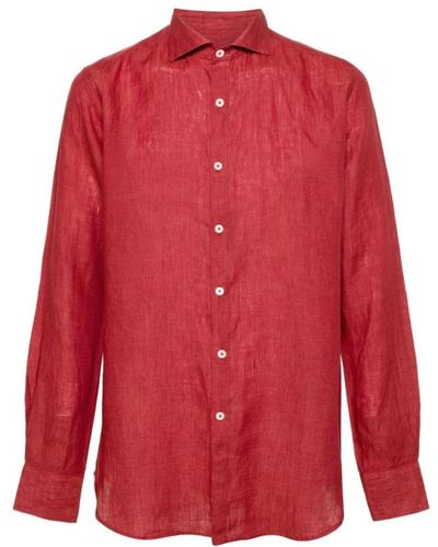 Canali Casual camicie - Rosso