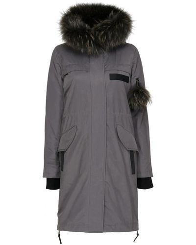Notyz Down coat w raccoon 70074 - Grigio