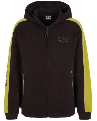 EA7 Set felpa zip nera per uomo - Nero