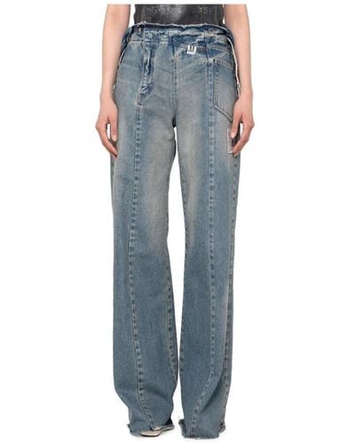 Maison Mihara Yasuhiro Jeans > straight jeans - Bleu