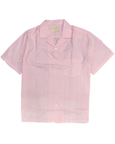 Portuguese Flannel Shirts > short sleeve shirts - Rose